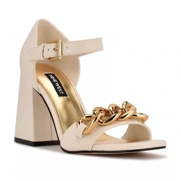 slim fit dress slacks Aerosoles Women's Cinzia Heeled Sandals | Gold Metallic | Size 5 main image 1